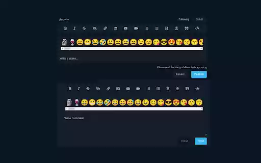 Anilist Emoji Extension  from Chrome web store to be run with OffiDocs Chromium online
