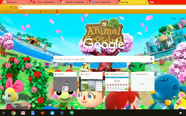 Animal Crossing Theme  from Chrome web store to be run with OffiDocs Chromium online