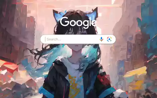 Anime Cat Girl Art Anime Theme  from Chrome web store to be run with OffiDocs Chromium online
