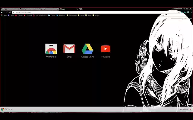 Anime Girl Black Theme 05  from Chrome web store to be run with OffiDocs Chromium online