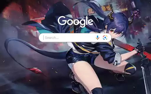 Anime Girl Sword Chen Arknights Anime Theme  from Chrome web store to be run with OffiDocs Chromium online