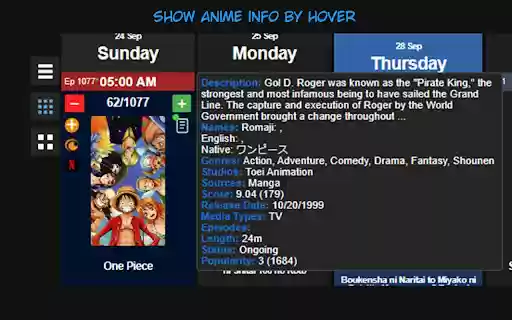 AnimeSchedule Enhancer  from Chrome web store to be run with OffiDocs Chromium online