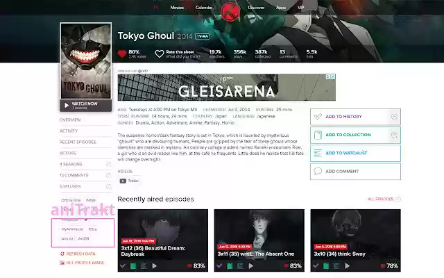 aniTrakt from Chrome web store to be run with OffiDocs Chromium online aniTrakt from Chrome web store to be run with OffiDocs Chromium online