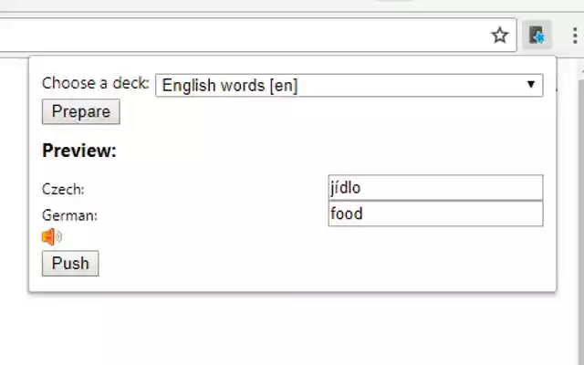 Anki Seznam.cz pusher  from Chrome web store to be run with OffiDocs Chromium online