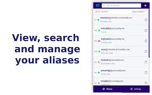 来自 Chrome 网上商店的 AnonAddy 匿名电子邮件转发将与 OffiDocs Chromium 在线一起运行