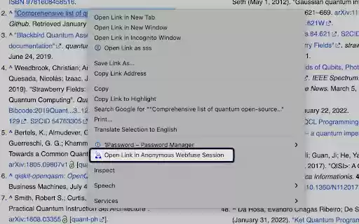 Anonymous Links by Webfuse  from Chrome web store to be run with OffiDocs Chromium online
