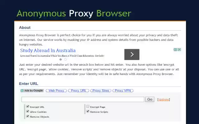 Anonymous Proxy Browser dal Chrome Web Store da eseguire con OffiDocs Chromium online