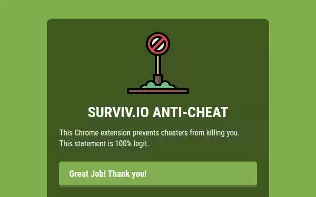Anti cheat extension for Surviv.io  from Chrome web store to be run with OffiDocs Chromium online
