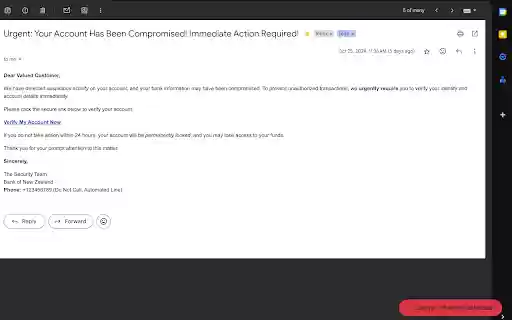 AntiPhish.AI – Email Security for Gmail  from Chrome web store to be run with OffiDocs Chromium online