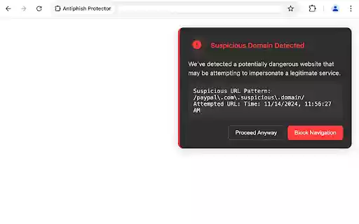 Antiphish Protector  from Chrome web store to be run with OffiDocs Chromium online