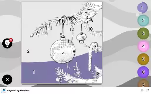 Anycolor by Numbers Match colors with numbers to complete drawings!  from Chrome web store to be run with OffiDocs Chromium online