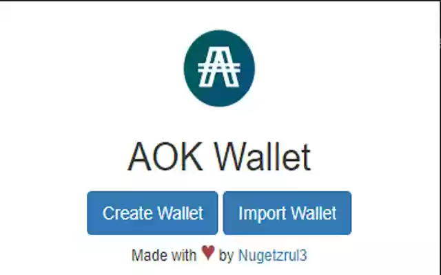AOK Wallet Extension  from Chrome web store to be run with OffiDocs Chromium online