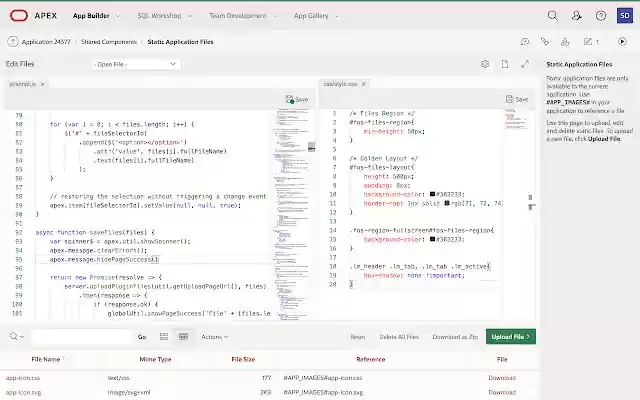 APEX Builder Extension by FOS  from Chrome web store to be run with OffiDocs Chromium online