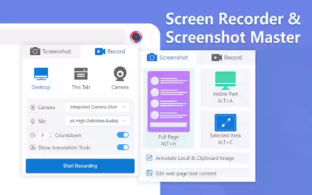 Apex Screen Recorder  Screenshot Master  from Chrome web store to be run with OffiDocs Chromium online