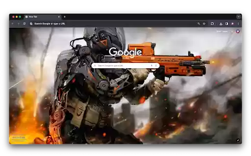 Apocalyptic Fighter Exoskeleton  from Chrome web store to be run with OffiDocs Chromium online