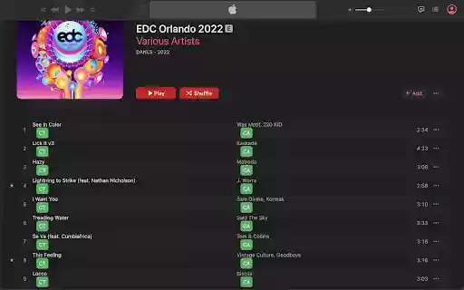 Apple Music Tracklist Helper  from Chrome web store to be run with OffiDocs Chromium online
