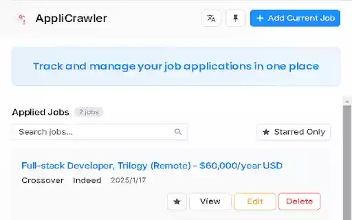 AppliCrawler  from Chrome web store to be run with OffiDocs Chromium online