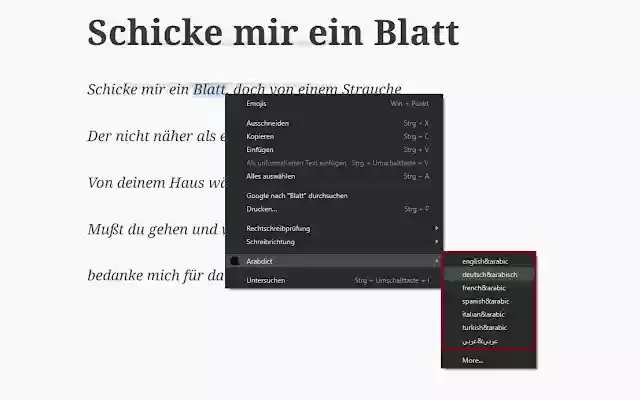 Arabdict  from Chrome web store to be run with OffiDocs Chromium online