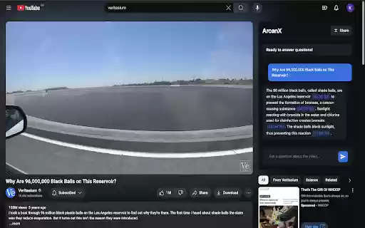 ArcanX YouTube Chat Assistant  from Chrome web store to be run with OffiDocs Chromium online