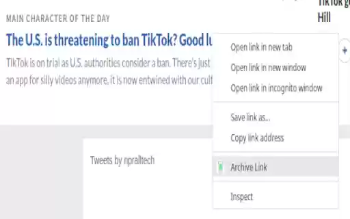 ArchiveClick  from Chrome web store to be run with OffiDocs Chromium online