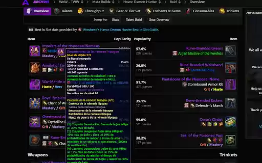Archon Wowhead Multi Language daripada kedai web Chrome untuk dijalankan dengan OffiDocs Chromium dalam talian
