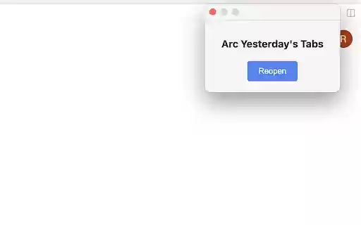 Arc Yesterdays Tabs  from Chrome web store to be run with OffiDocs Chromium online
