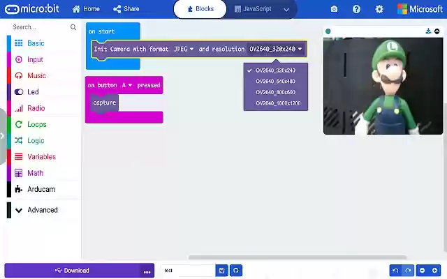 Arducam For Makecode from Chrome web store to be run with OffiDocs Chromium online Arducam For Makecode from Chrome web store to be run with OffiDocs Chromium online