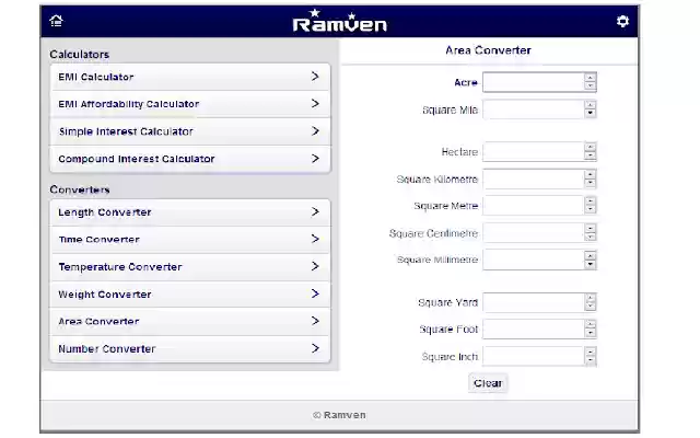 Area Converter from Chrome web store to be run with OffiDocs Chromium online Area Converter from Chrome web store to be run with OffiDocs Chromium online