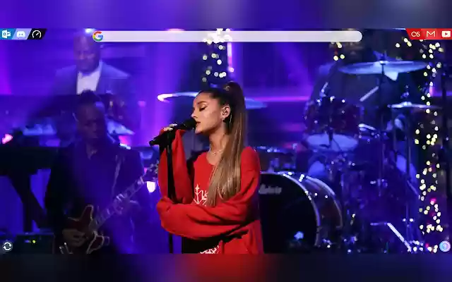 Ariana Grande New Tab page  from Chrome web store to be run with OffiDocs Chromium online