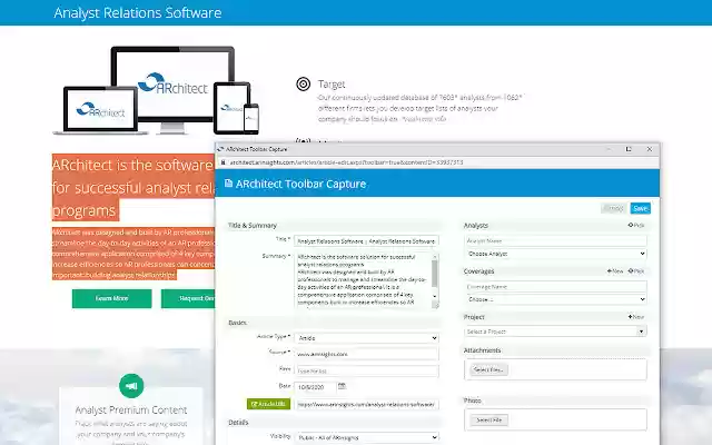 ARInsights Web Capture Addon  from Chrome web store to be run with OffiDocs Chromium online