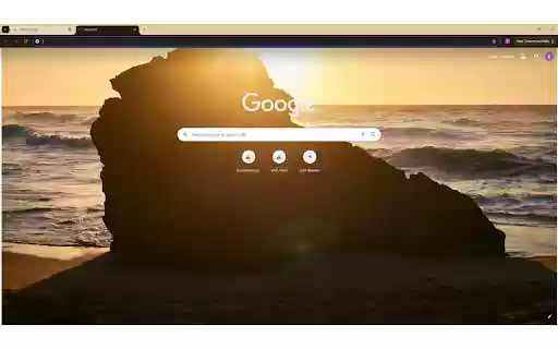 A Rock Formation on a Beach at Sunset  from Chrome web store to be run with OffiDocs Chromium online