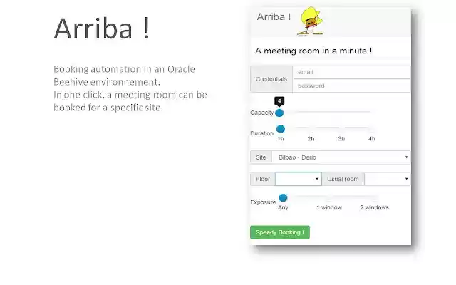 Arriba  from Chrome web store to be run with OffiDocs Chromium online