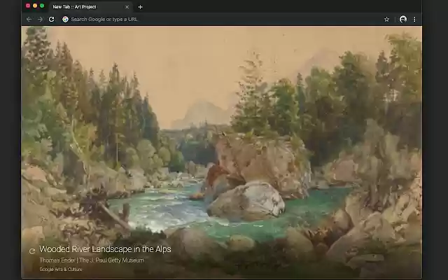 Art Project New Tab  from Chrome web store to be run with OffiDocs Chromium online