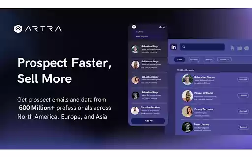 Artra.aiFree B2B Email Finder  from Chrome web store to be run with OffiDocs Chromium online