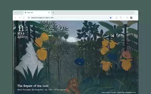 Artwork New Tab  from Chrome web store to be run with OffiDocs Chromium online