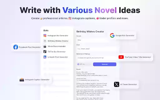 Arvin: 1 click to Use AI Copilot Anywhere  from Chrome web store to be run with OffiDocs Chromium online