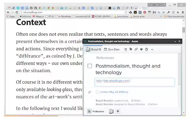Asana Quick Add +  from Chrome web store to be run with OffiDocs Chromium online