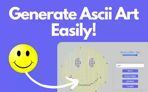 ASCII Art Generator  from Chrome web store to be run with OffiDocs Chromium online