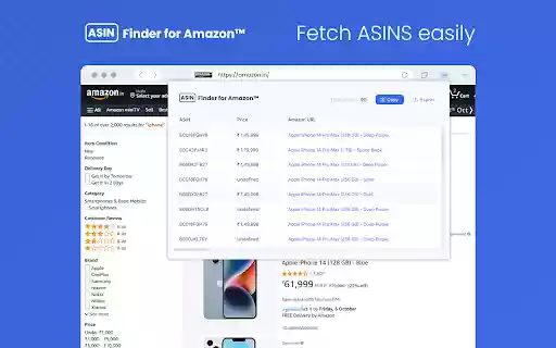ASIN Finder for Amazon™  from Chrome web store to be run with OffiDocs Chromium online