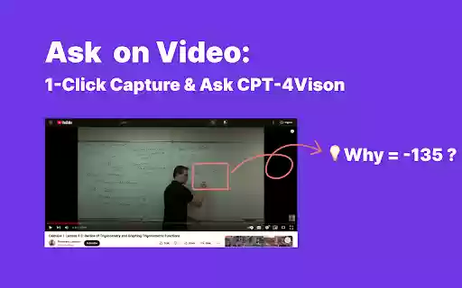 Ask on Video: 1 Click Capture  Ask  from Chrome web store to be run with OffiDocs Chromium online