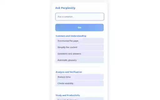 Ask Perplexity  from Chrome web store to be run with OffiDocs Chromium online