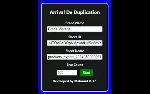 ASL ARRIVAl DEDUPLICATION  from Chrome web store to be run with OffiDocs Chromium online