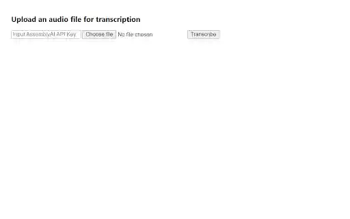 AssemblyAI Extension  from Chrome web store to be run with OffiDocs Chromium online