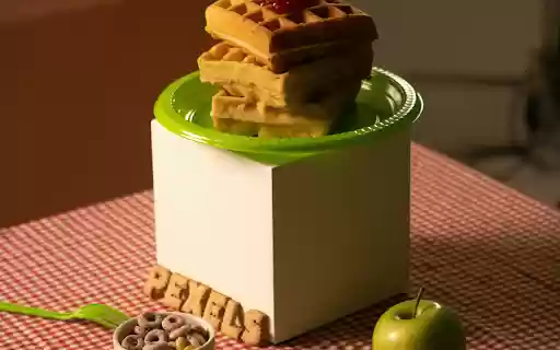 A Stack of Waffles on a Green Plate from Chrome web store to be run with OffiDocs Chromium online A Stack of Waffles on a Green Plate from Chrome web store to be run with OffiDocs Chromium online