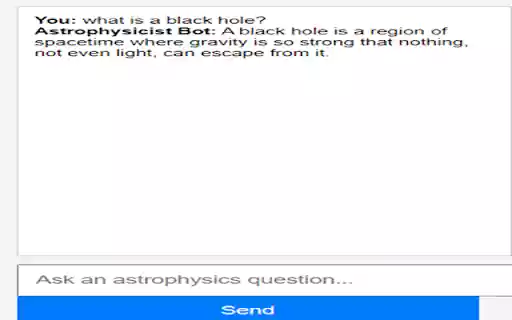 Astrophysicist Bot  from Chrome web store to be run with OffiDocs Chromium online