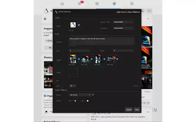 Astucemedia Social Media  from Chrome web store to be run with OffiDocs Chromium online