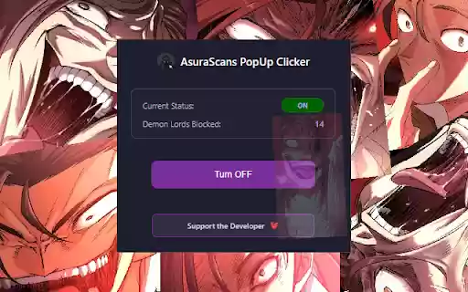 AsuraScan Popup Clicker  from Chrome web store to be run with OffiDocs Chromium online