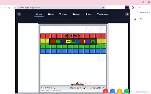 Atari Breakout  from Chrome web store to be run with OffiDocs Chromium online