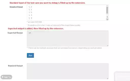 Atcoder Companion  from Chrome web store to be run with OffiDocs Chromium online