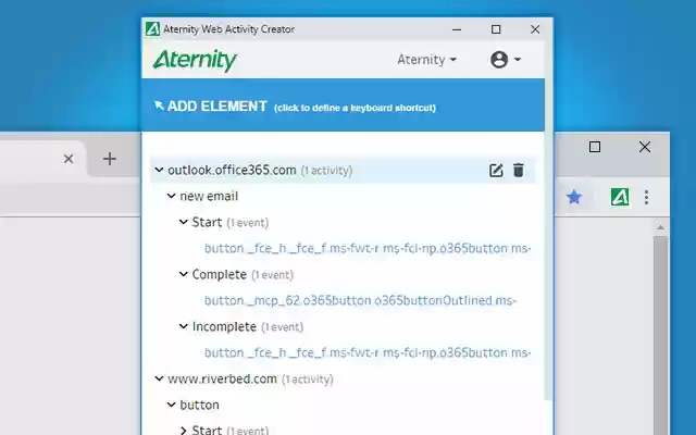 Aternity Web Activity Creator from Chrome web store to be run with OffiDocs Chromium online Aternity Web Activity Creator from Chrome web store to be run with OffiDocs Chromium online